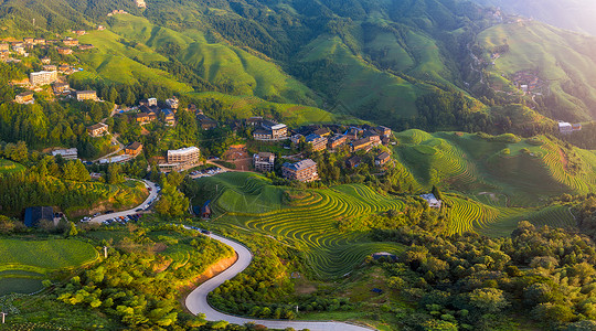 桂林图片桂林龙脊梯田金坑梯田背景