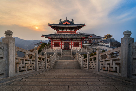 随州大洪山日出背景