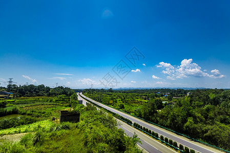 广阔路面航拍平原公路背景