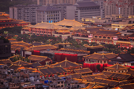 长安八景西安大唐不夜城背景