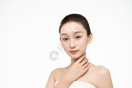 女性美容整容整形面部展示背景图片