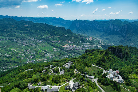 俯视山川风光背景图片