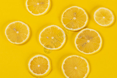 柠檬切开的柠檬片高清图片
