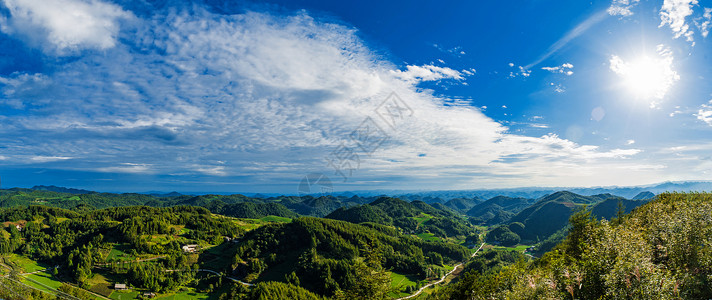 山脉俯拍恩施山川云朵全景图背景