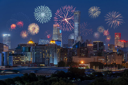 抢花炮北京国贸欢度国庆背景