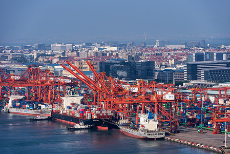 厦门码头工业河岸带高清图片