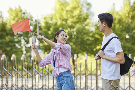 女导游形象旅游导游高清图片