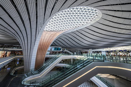 北京大兴国际机场的建筑北京机场高清图片素材