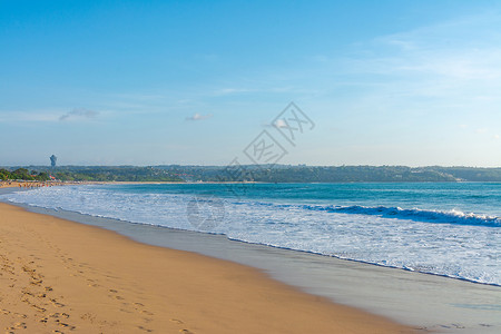 巴厘岛金巴兰海滩的海浪高清图片