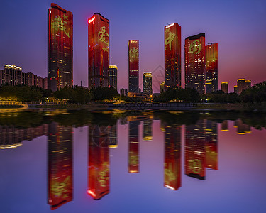 北京望京公园的国庆纪念日背景图片