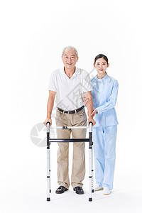 护工照顾老人照护高清图片素材