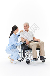 护工照顾老人温暖高清图片素材
