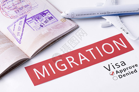 移民国外留学出国签证图片素材