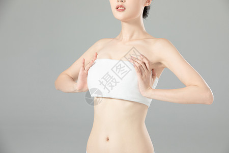 胸下垂女性丰胸美体背景