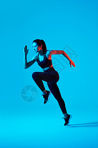健身女性奔跑锻炼高清图片素材