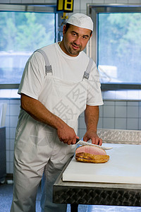 厨师切肉图片