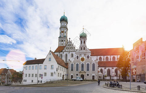 德国巴伐利亚奥格斯堡圣乌尔里希和阿芙拉修道院高清图片