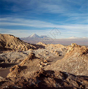智利圣佩德罗卢纳山谷阿塔卡马沙漠的山脉高清图片