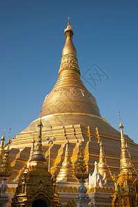 缅甸仰光大昭寺背景图片