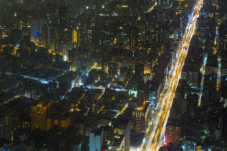 夜间城市与道路图片