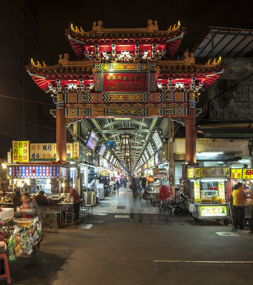 台湾台北夜市及纪念堂图片