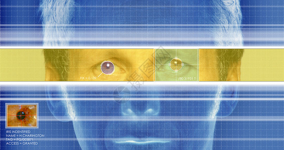 虹膜识别系统背景图片