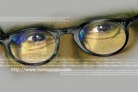 眼镜和代码网络背景图片