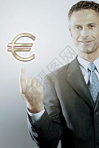有欧元的人图片