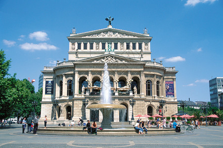 德国法兰克福歌剧院背景图片