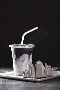 冰火山牛奶黑米饮品背景