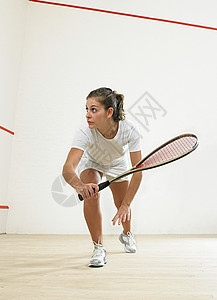 女壁球运动员背景图片