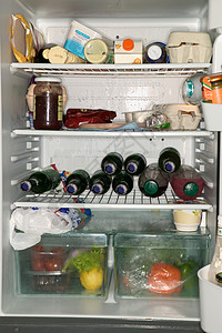待在冰箱里冰箱里的食物背景
