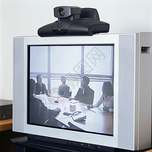 商务人士举行视频会议高清图片