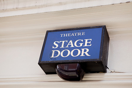 伦敦西区剧院舞台门背景图片
