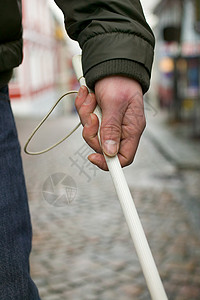 盲人用手杖外国人高清图片素材