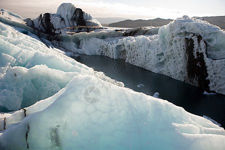 约克萨隆泻湖的冰山白天高清图片素材