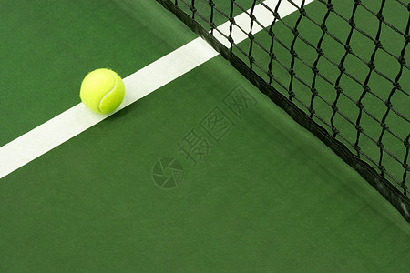 炫彩黄色球球场网球背景