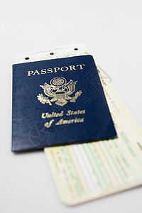 机票和护照静物高清图片素材