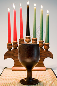 文化节蜡烛和杯子背景