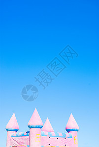 粉色童话城堡背景图片