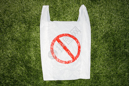 透明塑料袋有警告标志的塑料袋背景