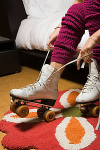 穿溜冰鞋的女孩背景图片