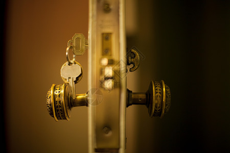 酒店房间门钥匙背景