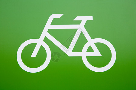 绿色自行车标识背景图片