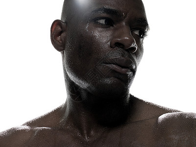 黑人摄影出汗的黑人男性背景