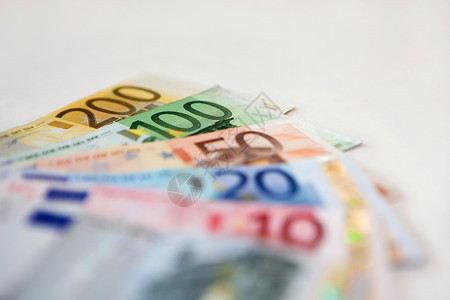 各种欧元纸币背景