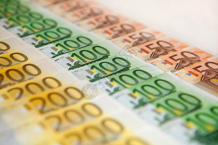 各种欧元纸币背景图片