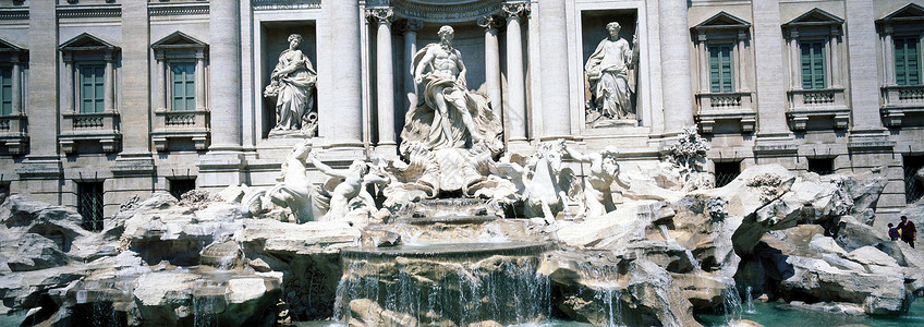 意大利罗马特雷维喷泉背景图片
