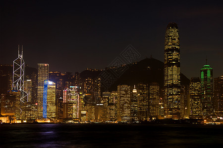 香港夜景金融区高清图片素材