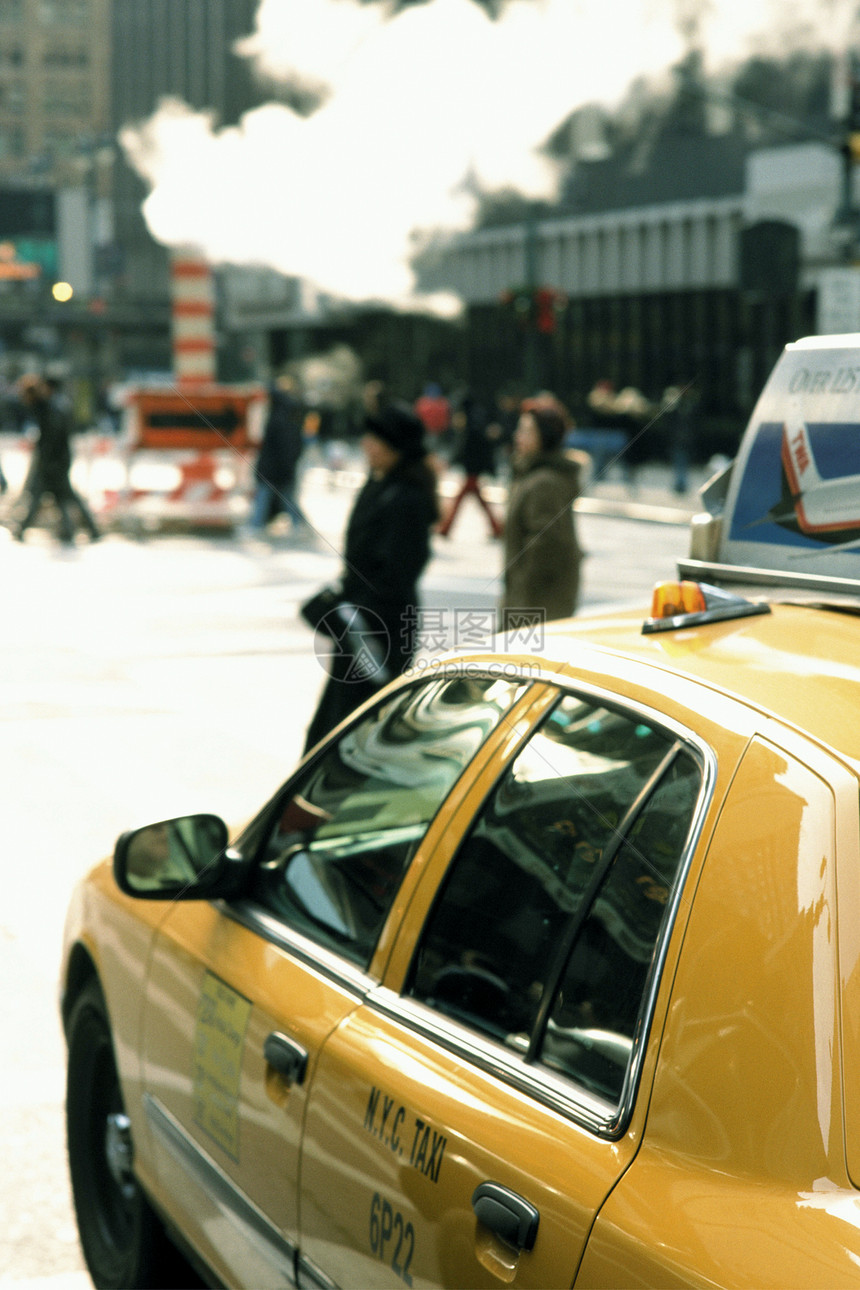 纽约的黄色出租车图片
